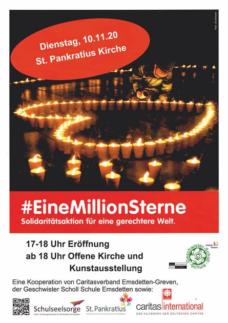 Eine Million Sterne - Plakat Solidaritätsaktion für eine gerechtere Welt