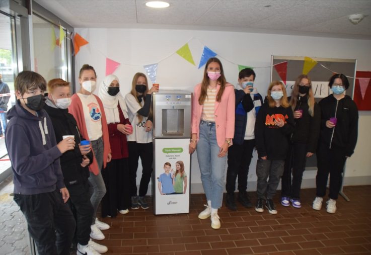 Einweihung des Wasserspenders an der GSS Emsdetten Wasserspender an der GSS Emsdetten