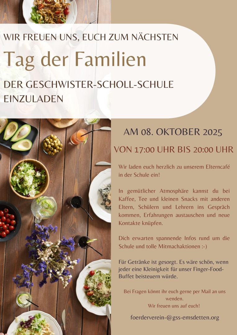 Einladung zum Elterncafe am 8. Oktober 2025